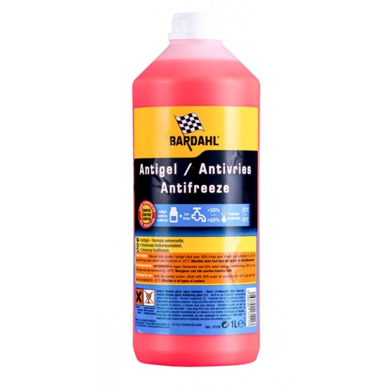 Антифриз Bardahl червен 1L BAR-7111R концентрат