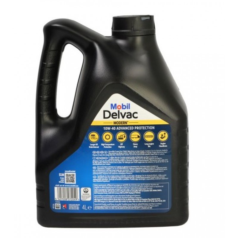 Двигателно масло Mobil DELVAC MODERN ADV P 10W40 4L