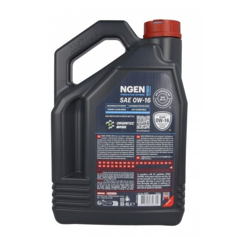 Двигателно масло Motul HYBRID 0W16 4L