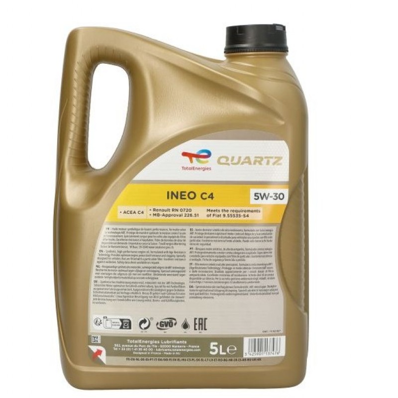 Двигателно масло QUARTZ INEO C4 5W30 5L