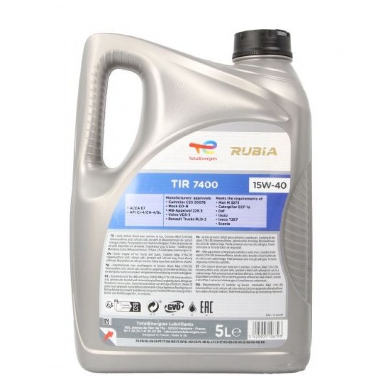 Двигателно масло RUBIA 7400 15W40 5L