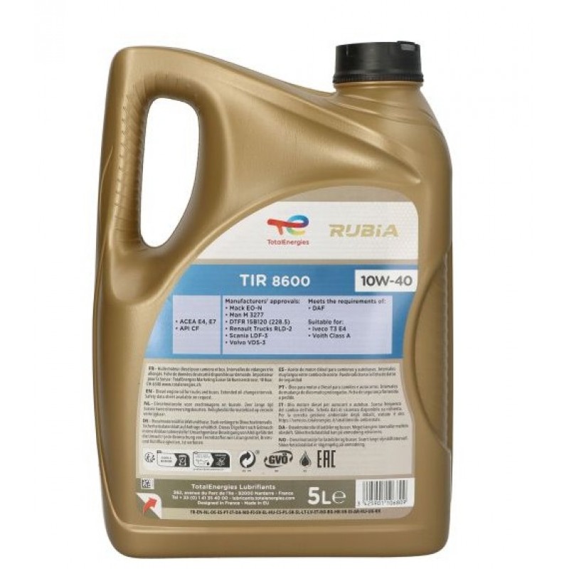 Двигателно масло RUBIA 8600 10W40 5L