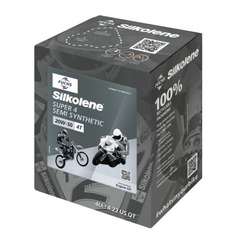 Мото масло SUPER 4 CUBE 20W50 4T 4L