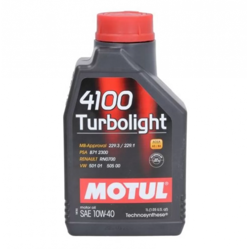 Двигателно масло Motul 4100 TURBOLIGHT 10W40 1L