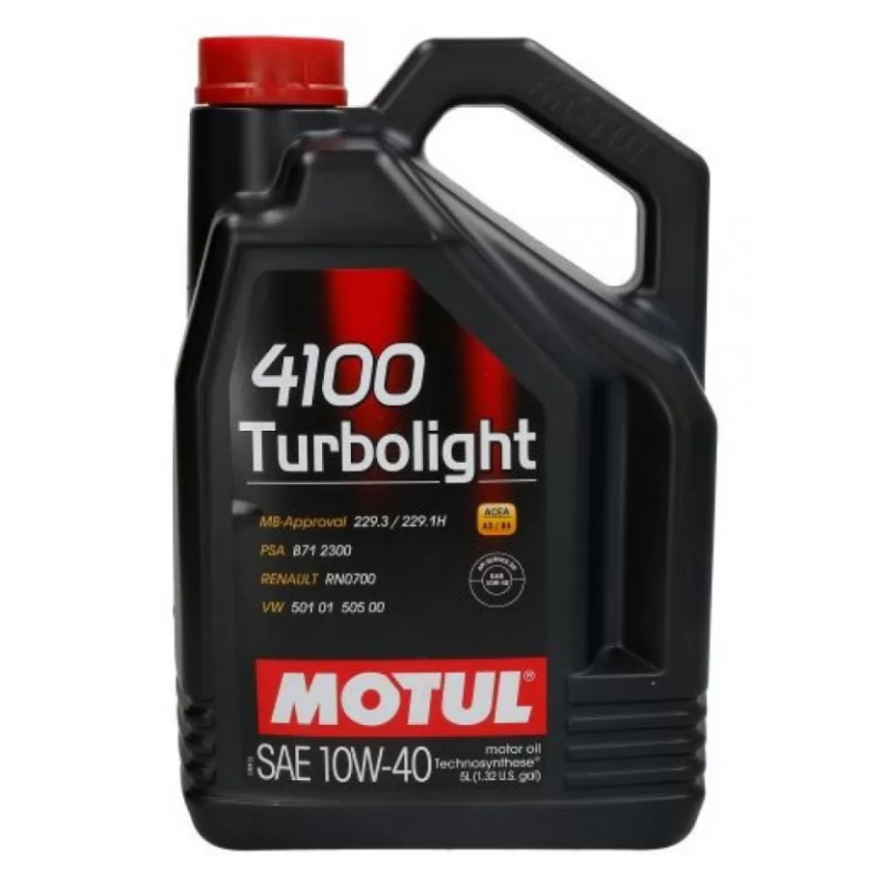 Двигателно масло Motul 4100 TURBOLIGHT 10W40 5L