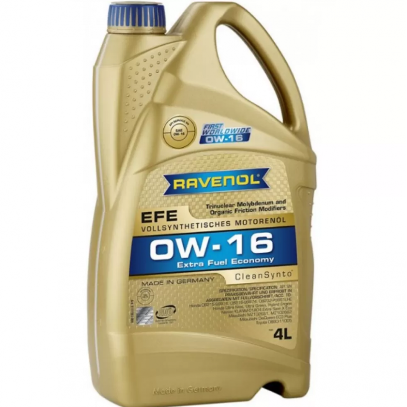 Двигателно масло Ravenol EXTRA FUEL ECONOMY EFE 0W16 4L